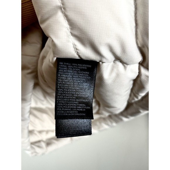 The North Face Womens Down Flare Retro Coat Jacket 500 Ivory Sz Medium #NF0A4P7P - Picture 7 of 12